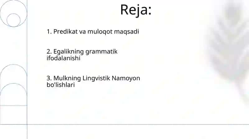 Fe'llarda Aloqa munosabat kategoriyalari 2