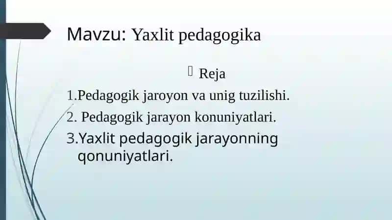 Yaxlit pedagogika 2