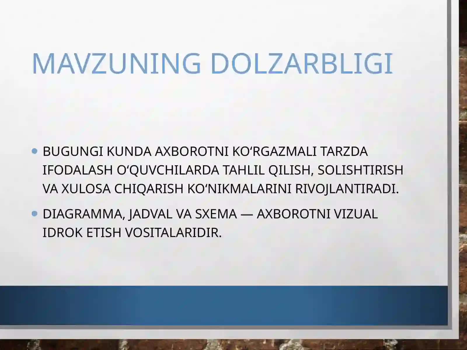 Diagramma, jadval va sxema 2