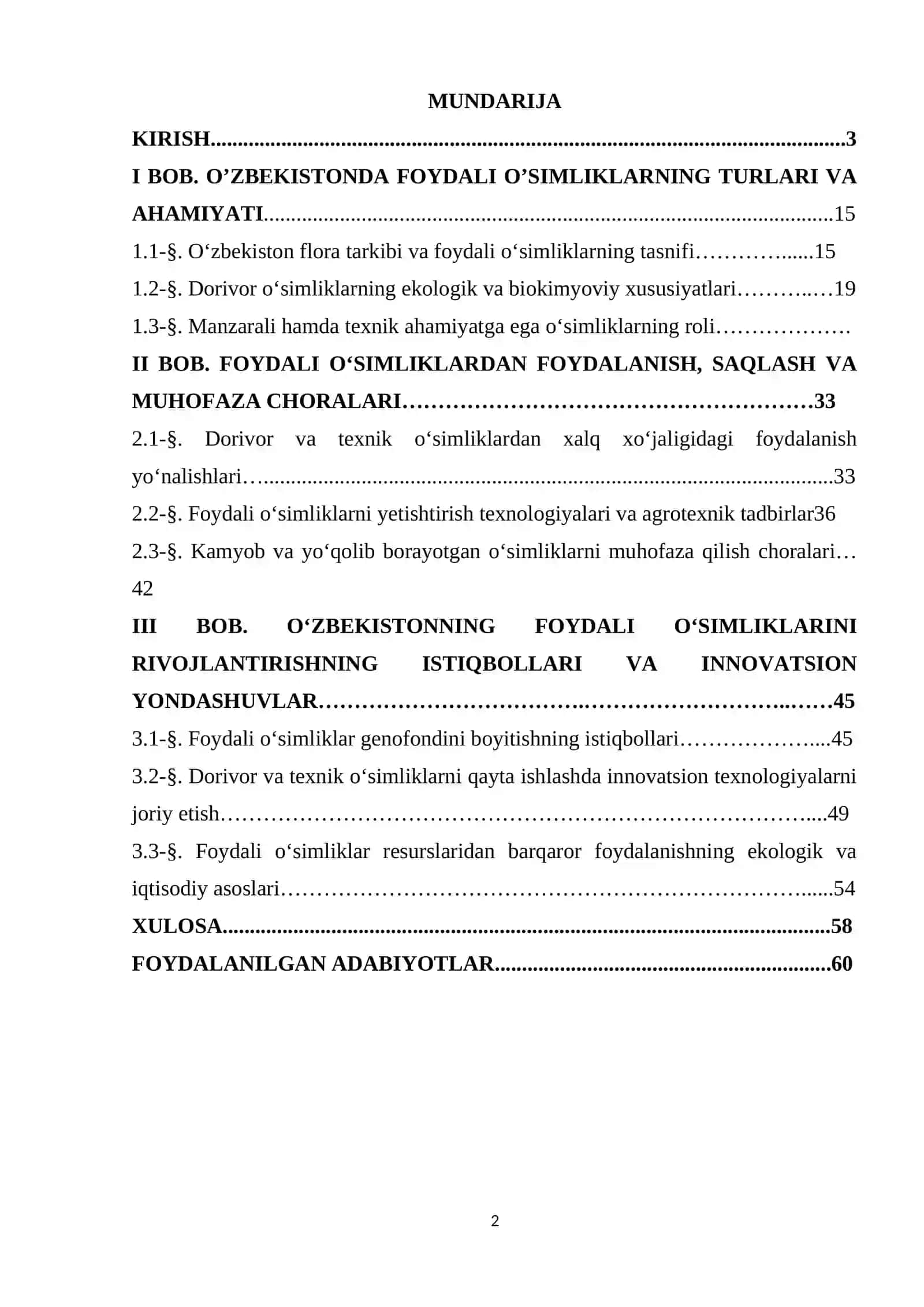 Oʻzbekistonning foydali oʻsimliklari 2