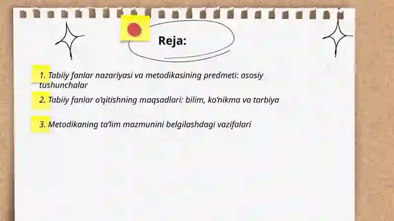 Tabiiy fanlar nazariyasi va metodikasi 2