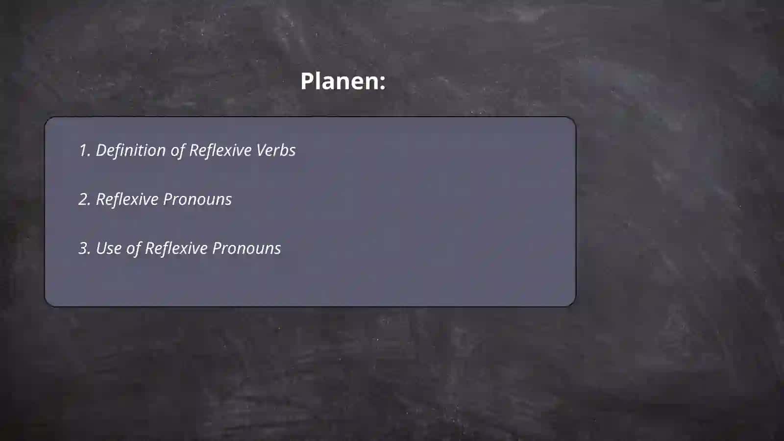 Reflexive Verben 2