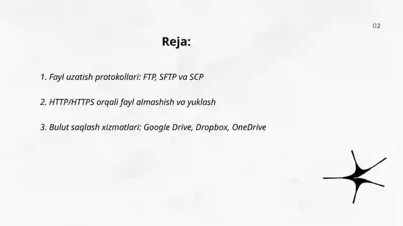 Internet xizmatlari (Fayl almashish. Kompyuterni masofadan boshqarish) 2
