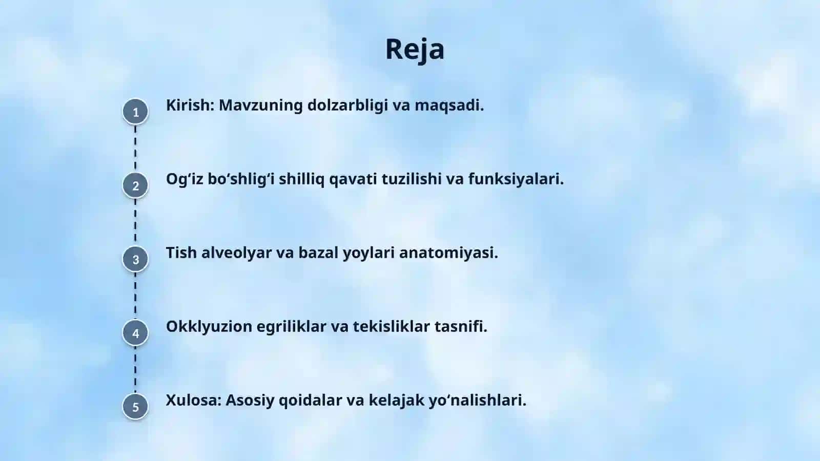 Ogʻiz boʻshligʻi shilliq qavati. Tish alveolyar va bazal yoylari. Okklyuzion egriliklar va tekisliklar. Tish yoylari shakllari 2