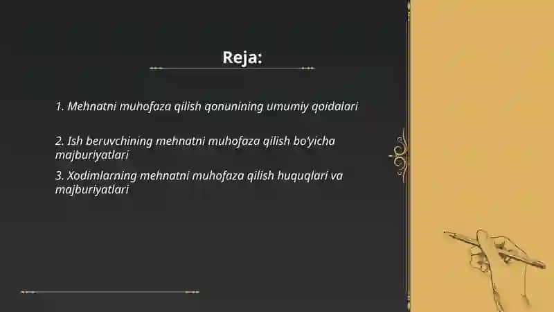 Mehnatni muhofaza qilish qonunlari 2