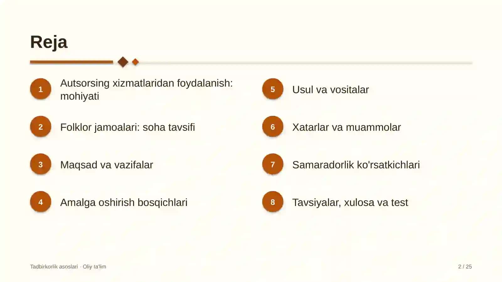 Folklor jamoalarida autsorsing xizmatlaridan foydalanish 2