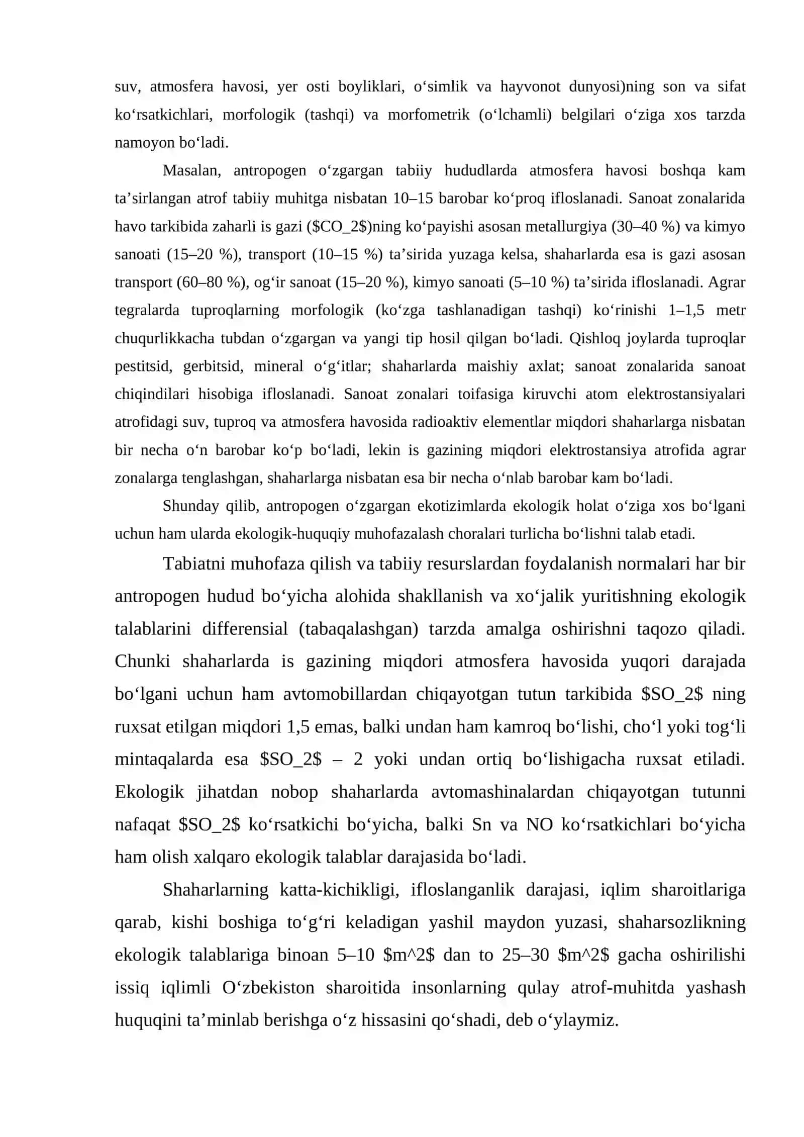 Antropogen o‘zgargan tabiiy muhitni ekologik-huquqiy muhofaza qilish tushunchasi, asosiy turlari va xususiyatlari 2