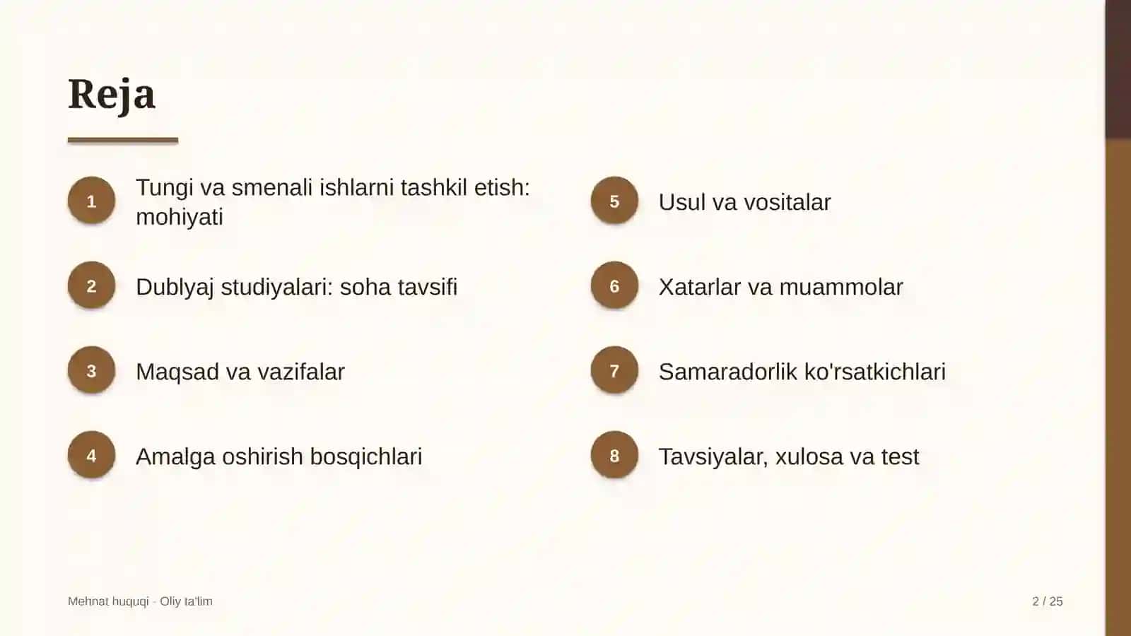 Dublyaj studiyalarida tungi va smenali ishlarni tashkil etish 2