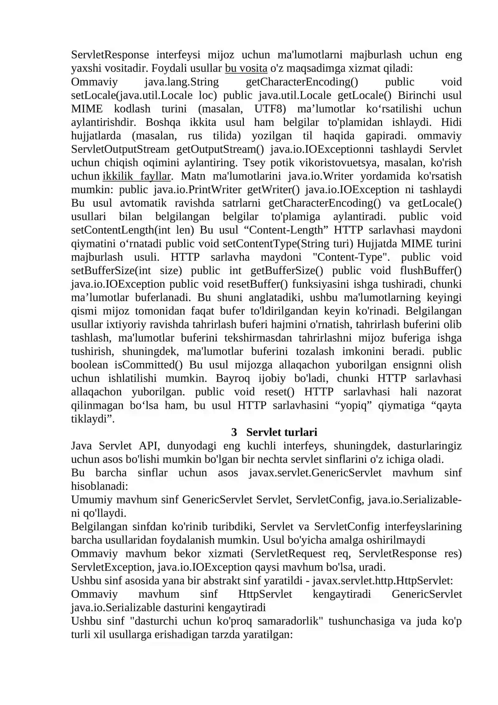 HTTP so’rovlari. JSP tushunchasi 2