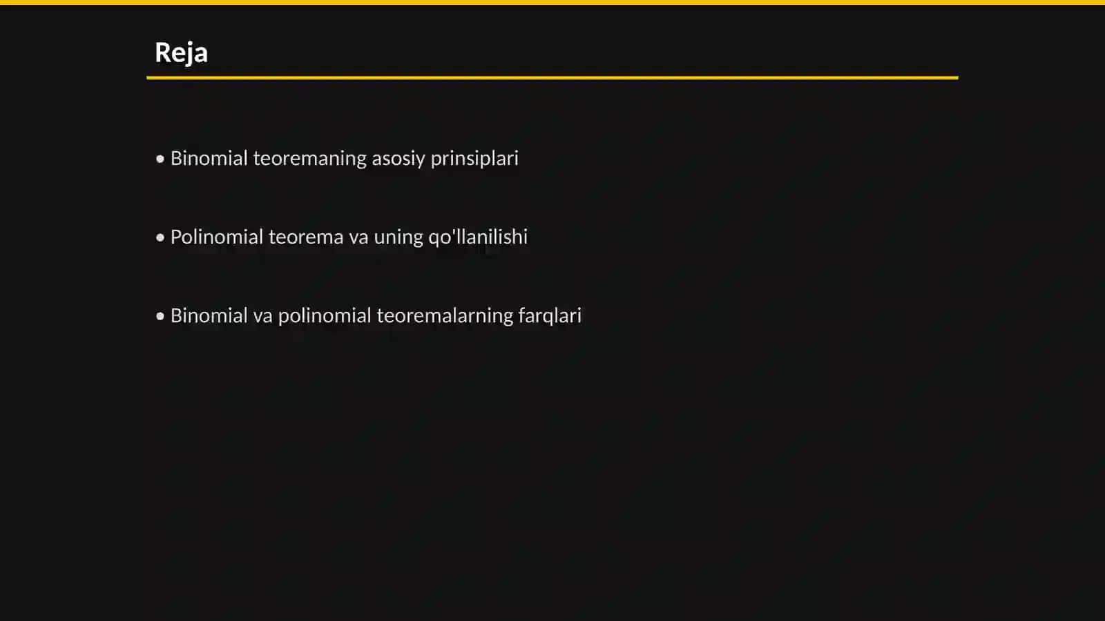 Binomial va polinomial teorema 2