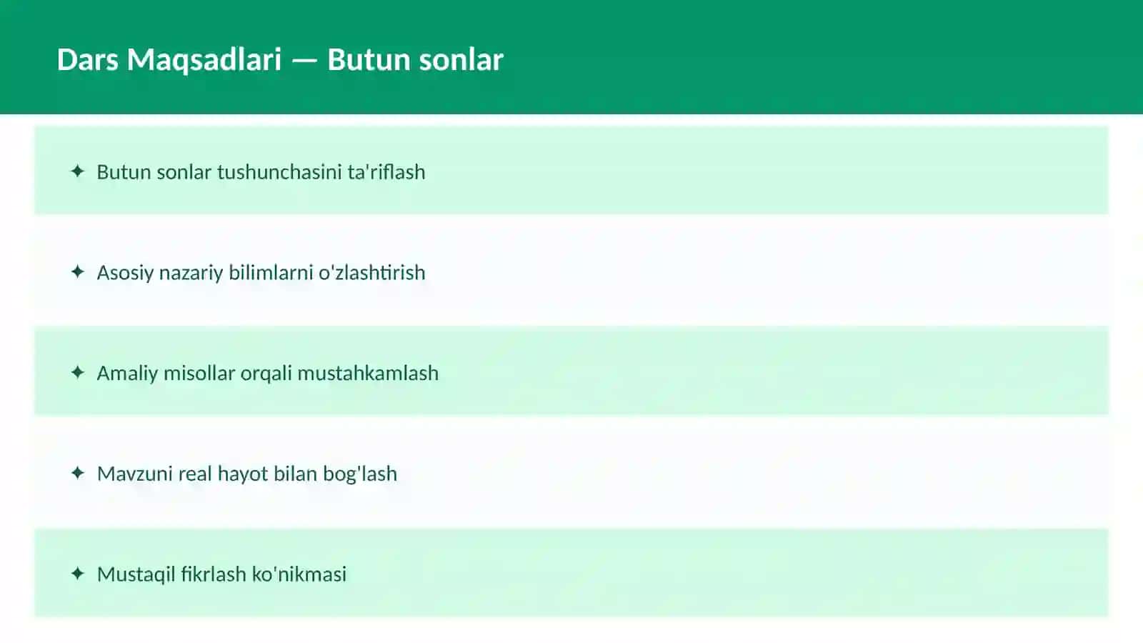 Sonlar nazariyasi 2