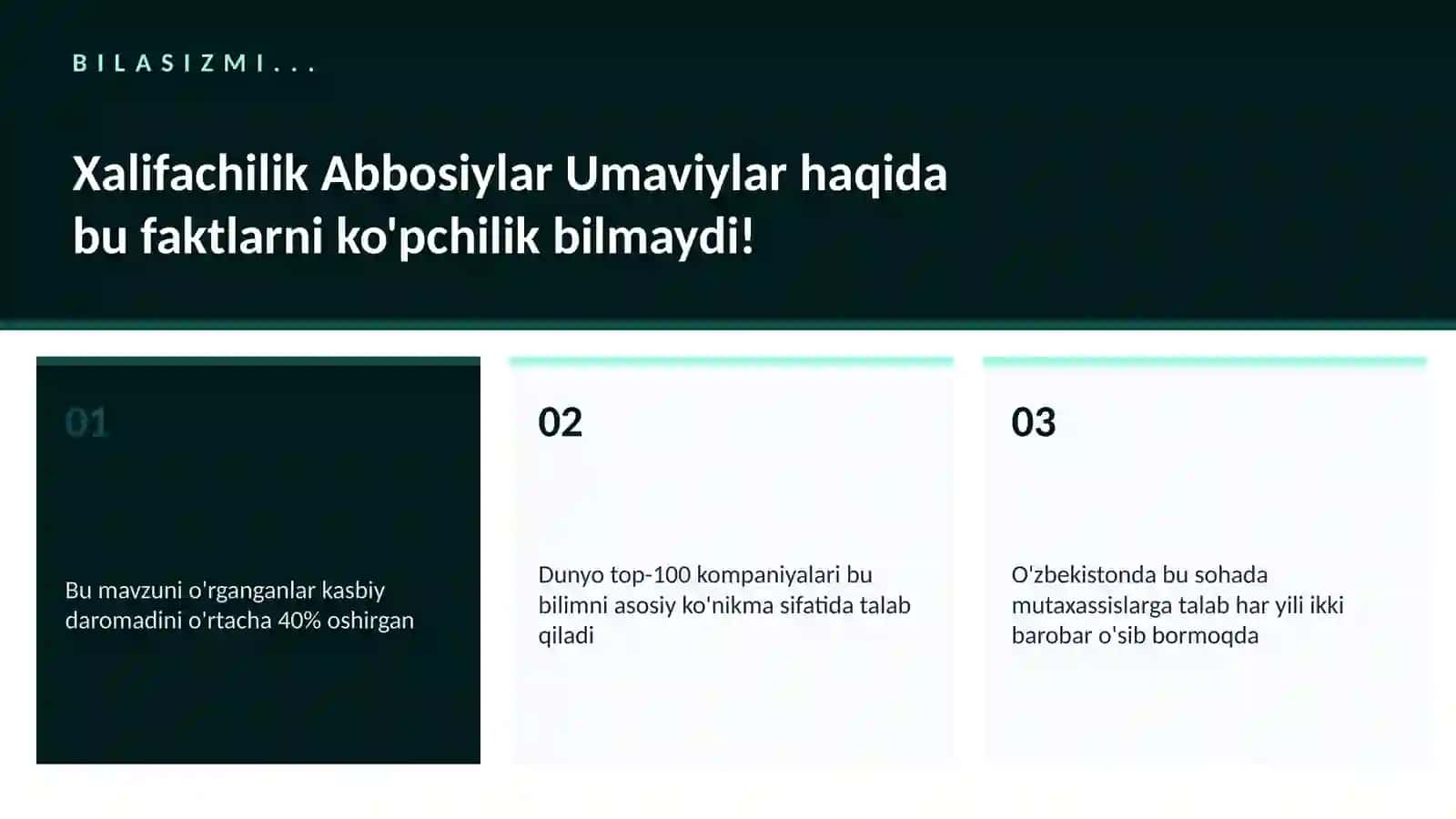 Xalifachilik Abbosiylar Umaviylar 2
