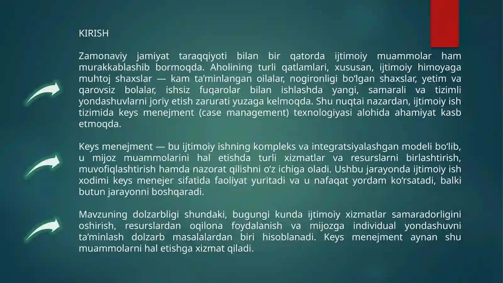 Ijtimoiy ish xodimi – keys menejer sifatida faoliyati 2