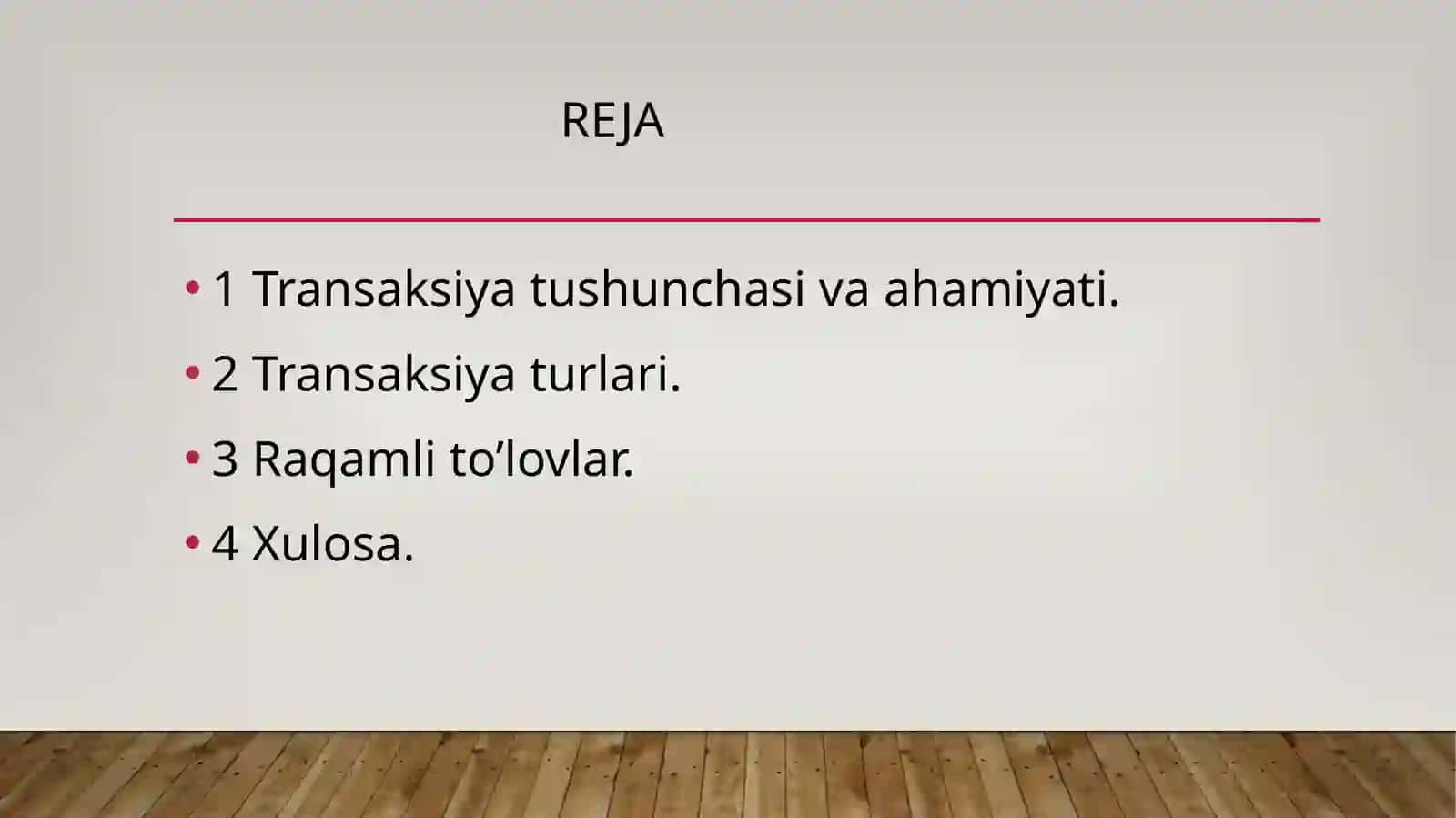 Transaksiya va uni turlari 2