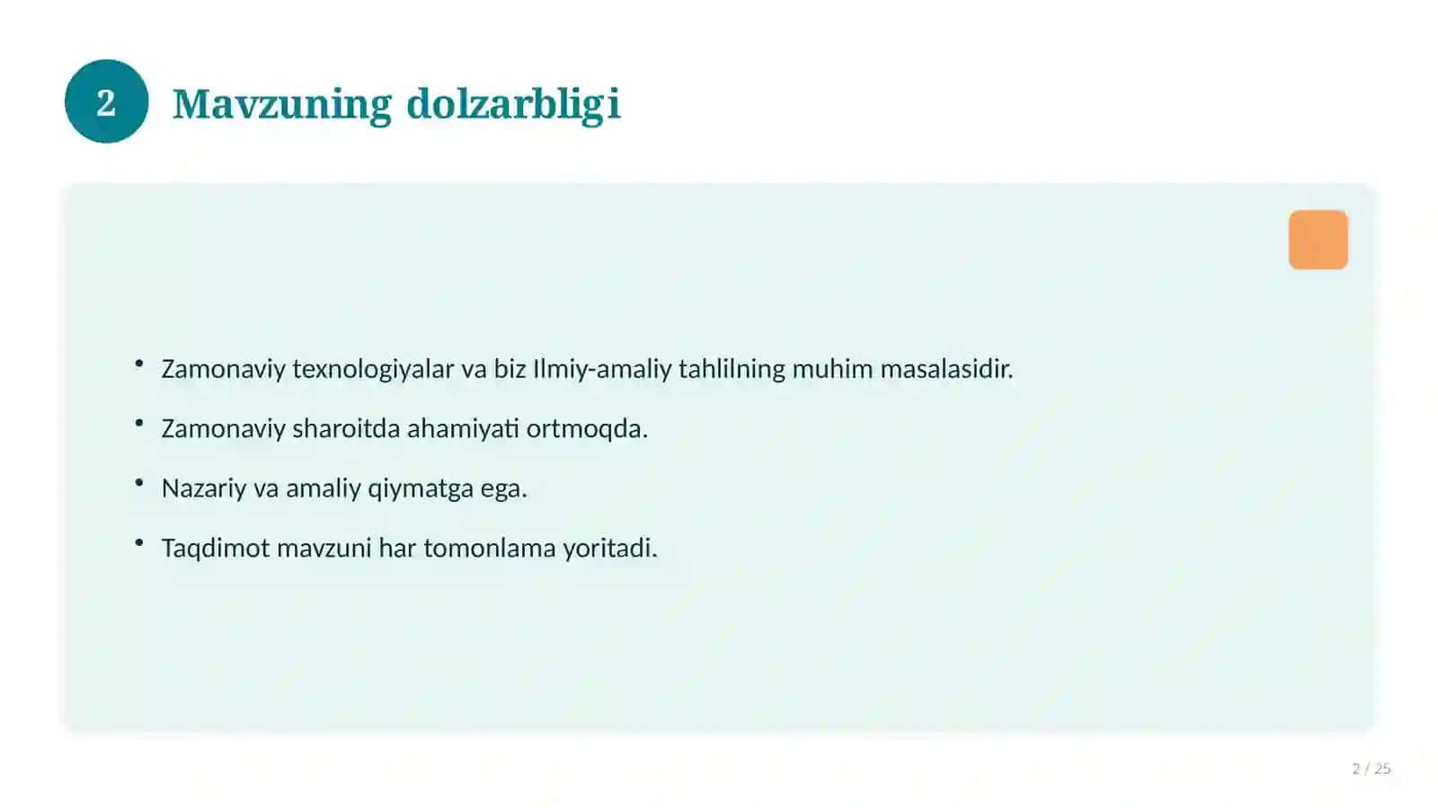 Zamonaviy texnologiyalar va biz 2