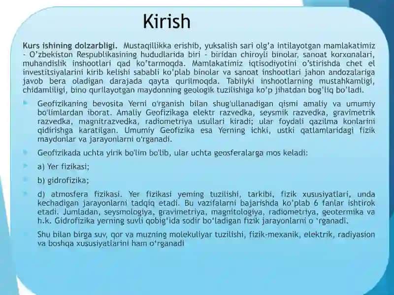ELEKTR KESMALASH (LEKTRO PROFILLASH). VERTIKAL ELEKTR ZONDLASH USULI 2