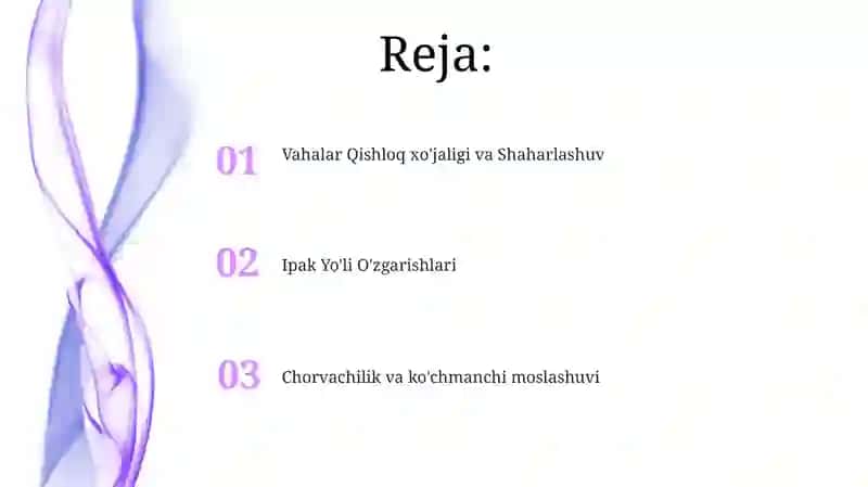 Vahalar Qishloq xo'jaligi va Shaharlashuv 2