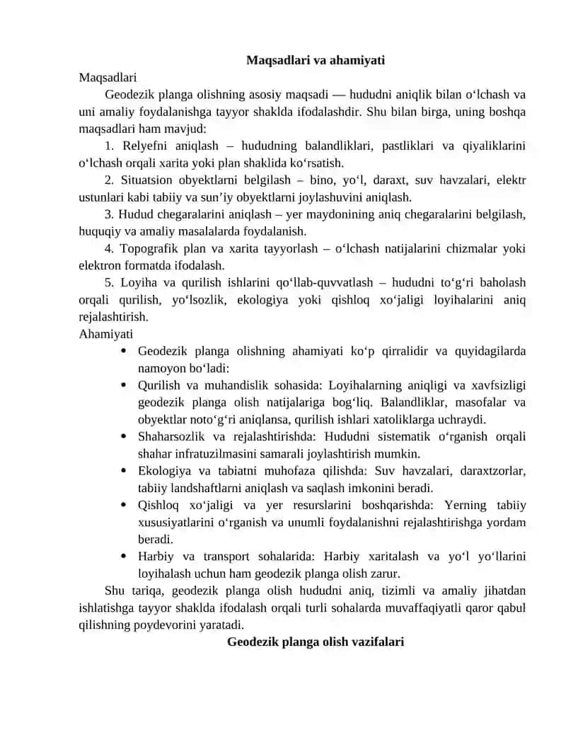 Geodezik planga olish 2