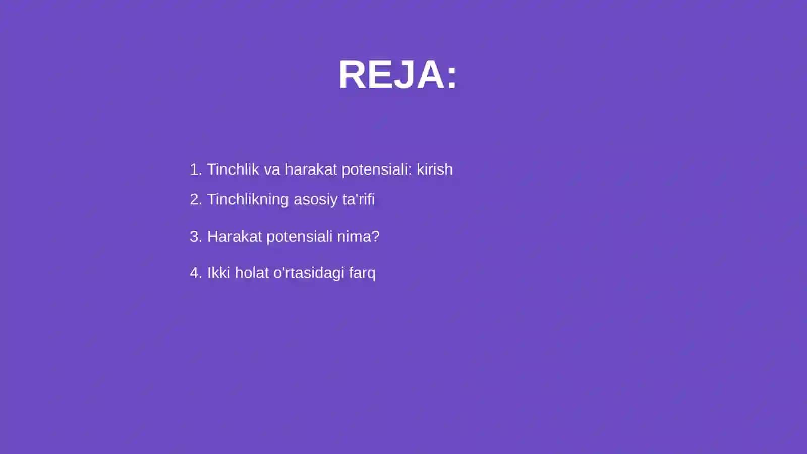 Tinchlik va harakat potensiali 2