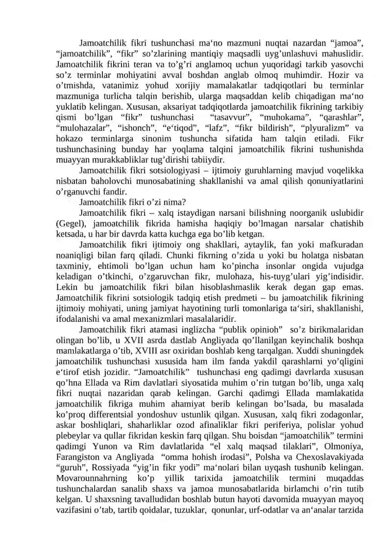 Jamoatchilik fikri sotsiologiyasi 2