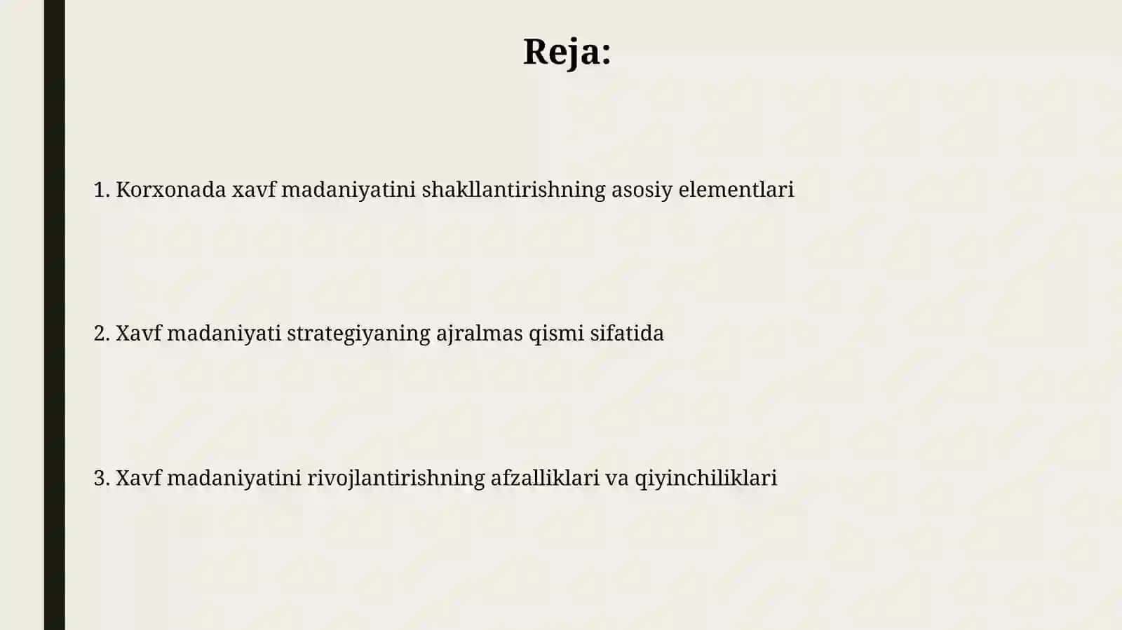 Xatarlarni boshqarish madaniyatiga 2