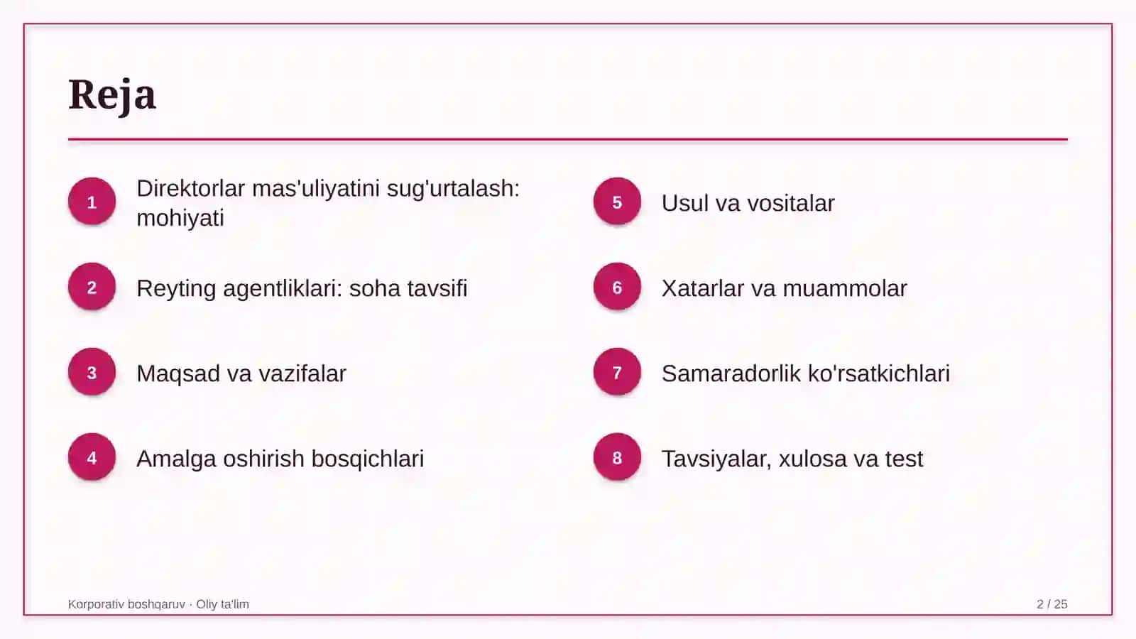 Reyting agentliklarida direktorlar mas'uliyatini sug'urtalash 2