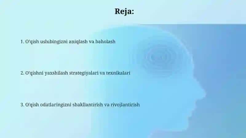 O'qish uslubi va strategiyalari 2