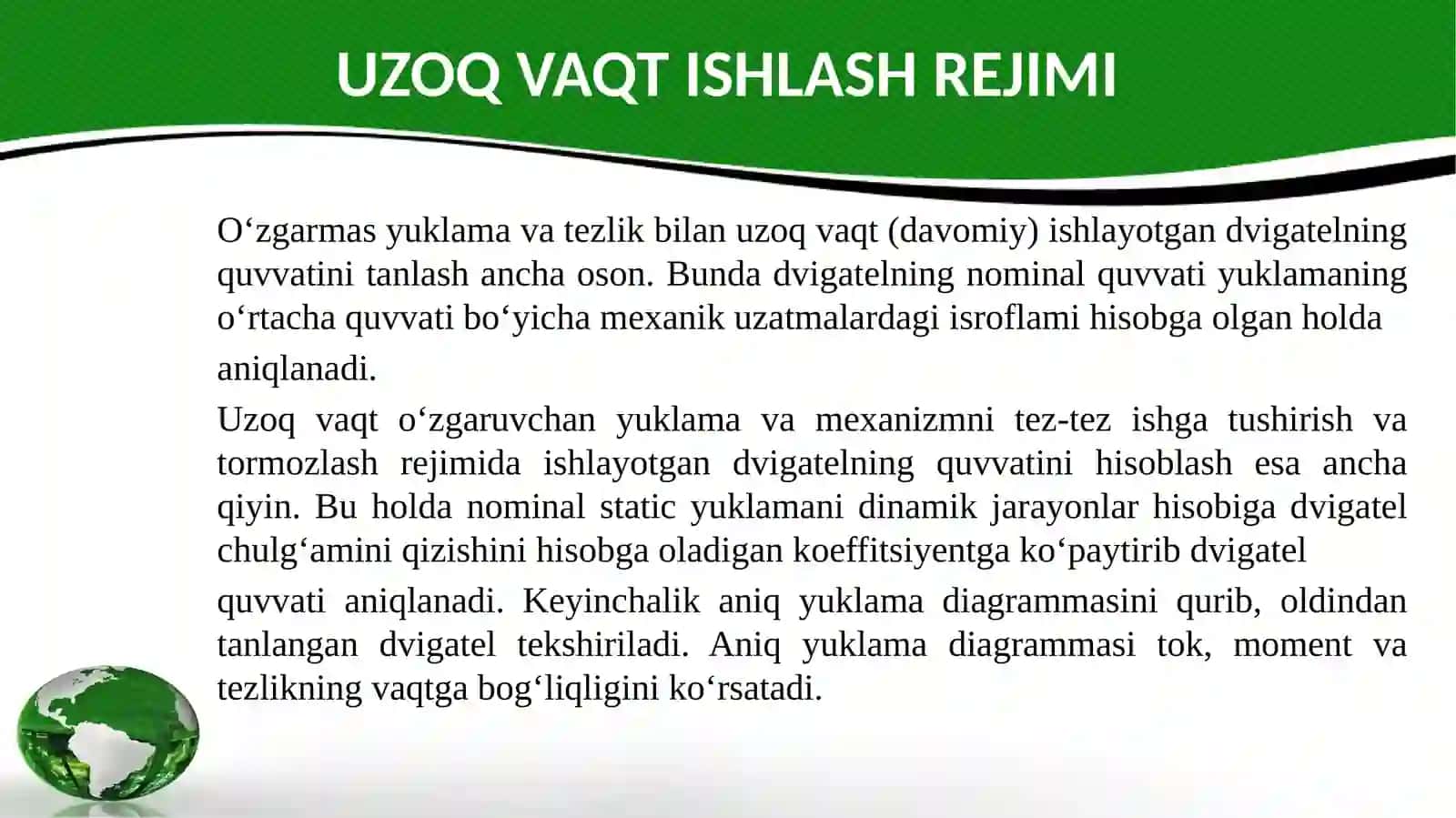 KOMPLEKT ELEKTR YURITMA ISH REJIMLARI 2