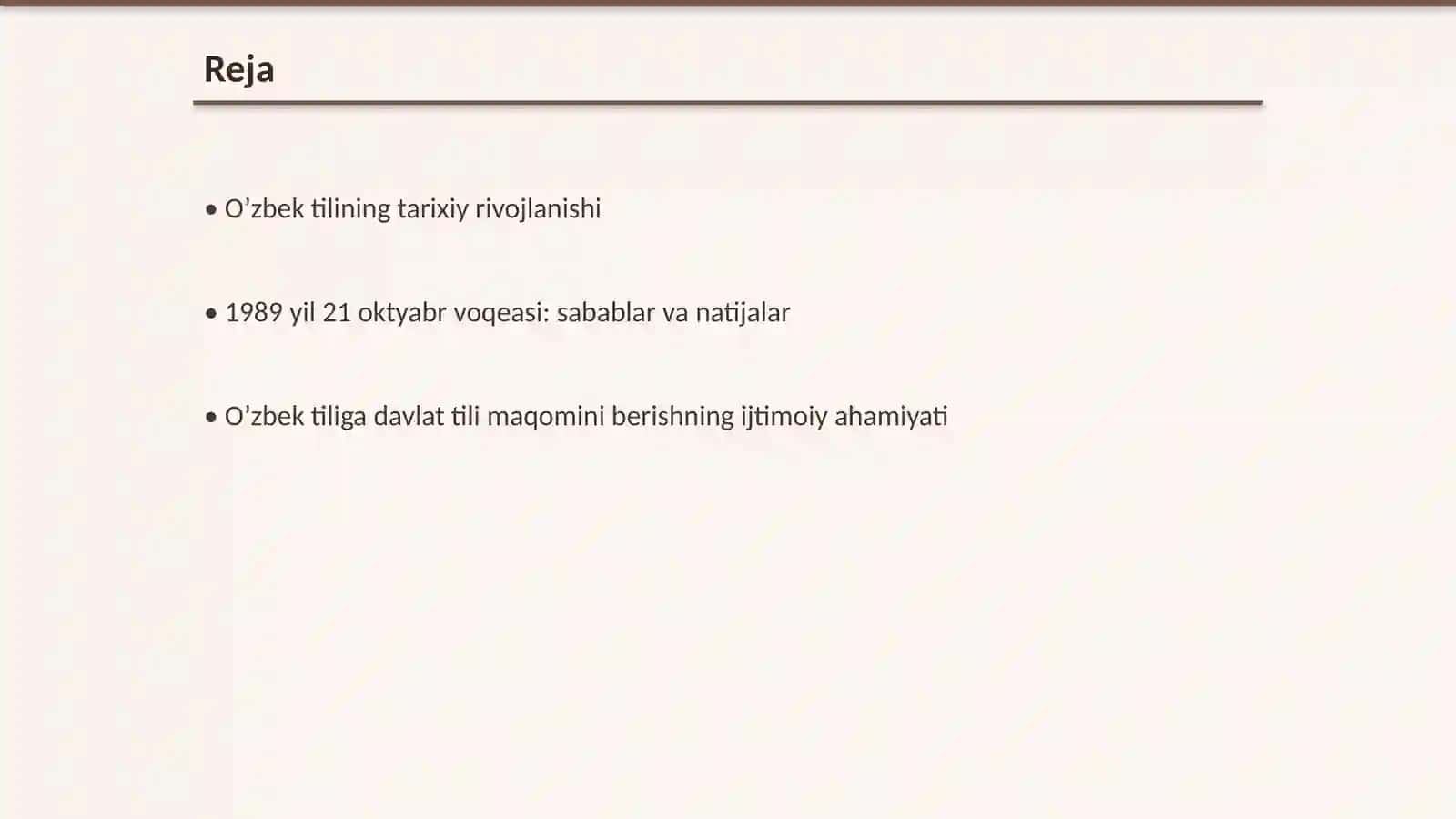 O'zbek tiliga davlat tili maqomini berilishini tarixiy ahamiyati 2