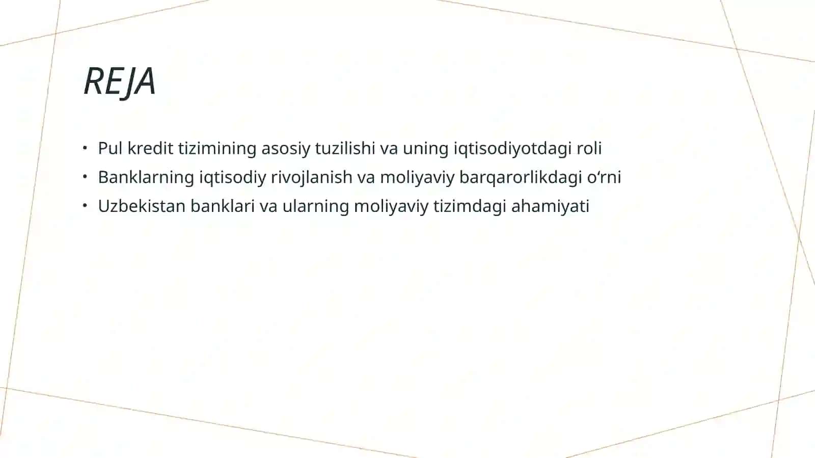Pul Kredit Tizimi: Banklar Va Ular Iqtisodiyotdagi Giorni 2