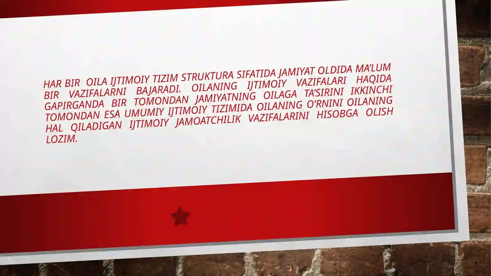 OILA FUNKSIYALARI HAQIDA TUSHUNCHA 2