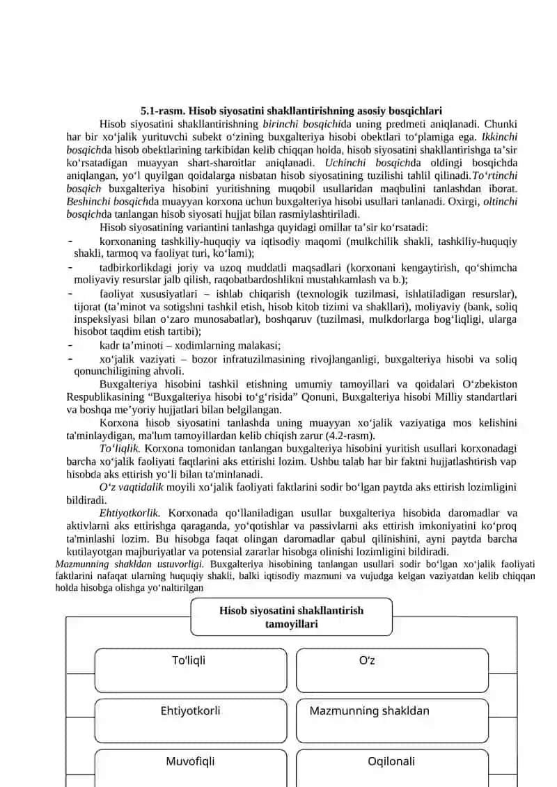 Korxona Hisob Siyosati va Buxgalteriya Hisobini Tashkil Etish 2