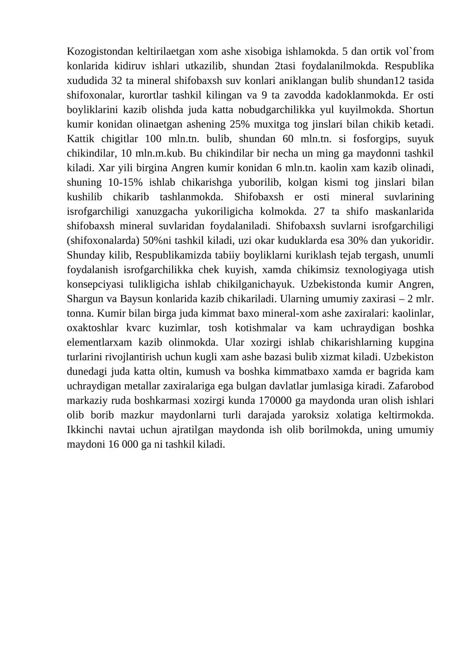 CHIQINDISIZ TEXNOLOGIYANI RIVOJLANTIRISHDA QURILISH MATERYALLARINING O’RNI 2