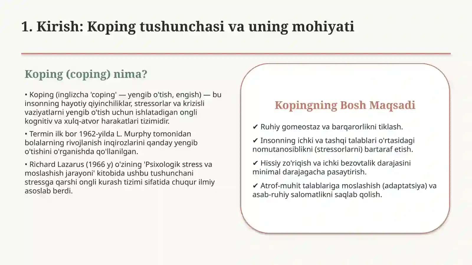 Koping mexanizmlari — stressni yengishning psixologik usullari 2