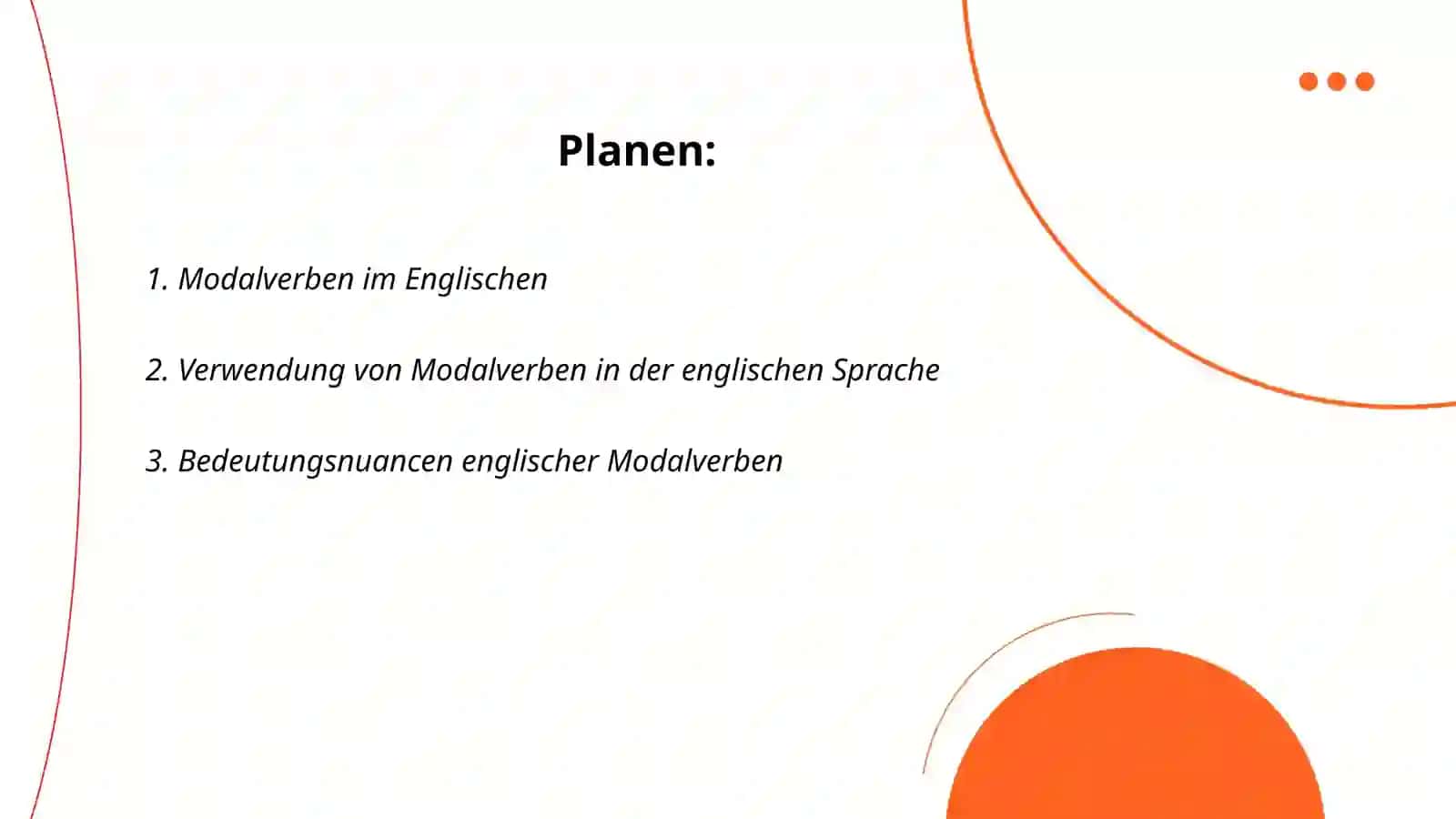 Modalverben im Englischen 2