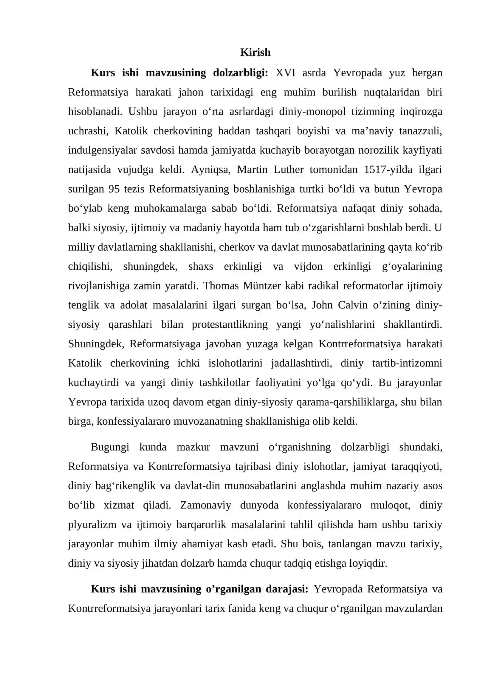 Reformatsiya harakati va Reformatorlar faoliyati 2