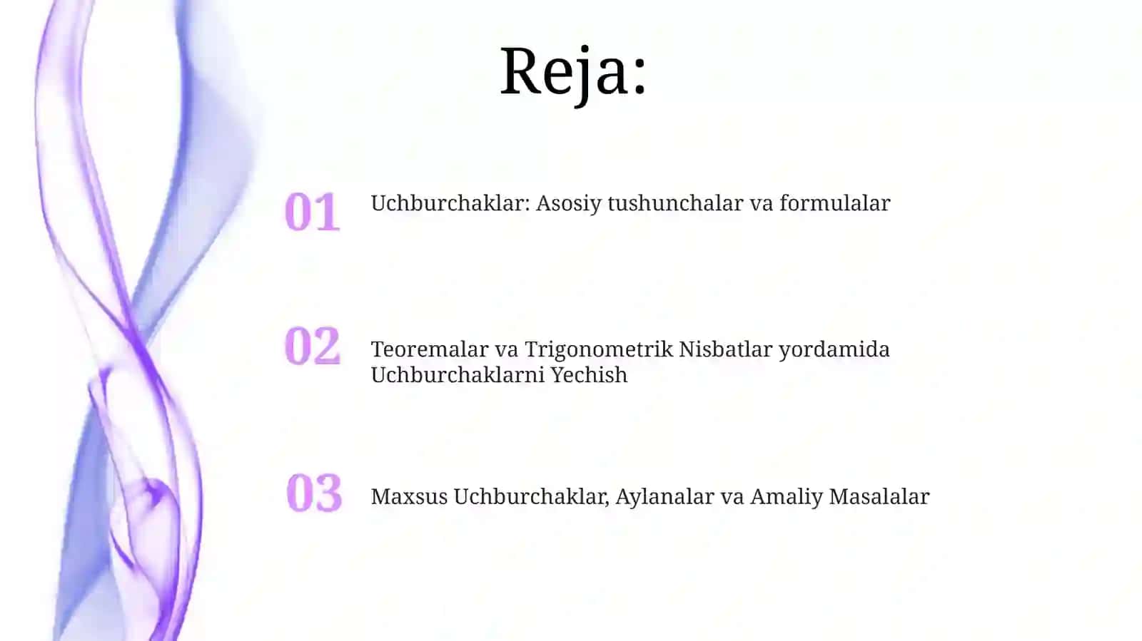 Uchburchakkaoidformulalarvaulargaoidmisollaryechish 2
