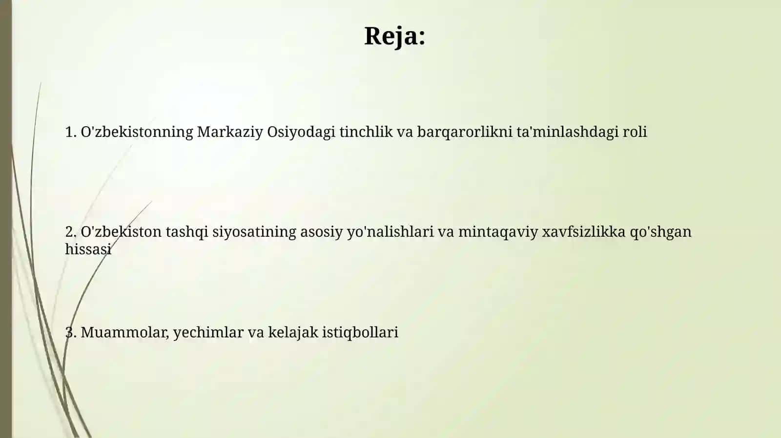 O'zbekistonning Markaziy Osiyoda tinchlik va barqarorlikni ta'minlashdagi roli 2