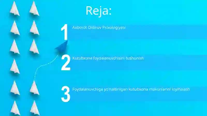 Kutubxona psixologiyasi predmeti, maqsadi va vazifalari 2