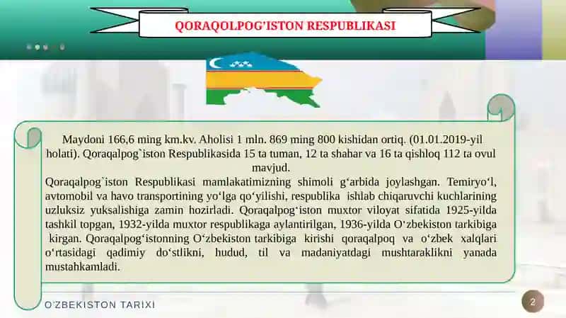 Qoraqalpog’iston Respublikasi 2