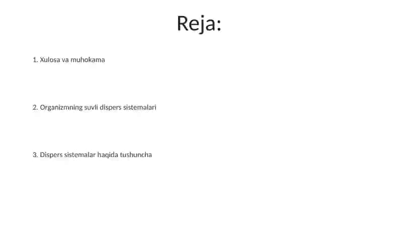 Dispers sistemalar haqida tishuncha 2