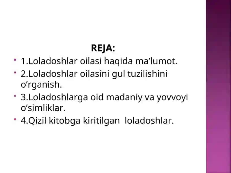 Loladoshlar oilasi va ularning hayot bosqichi 2