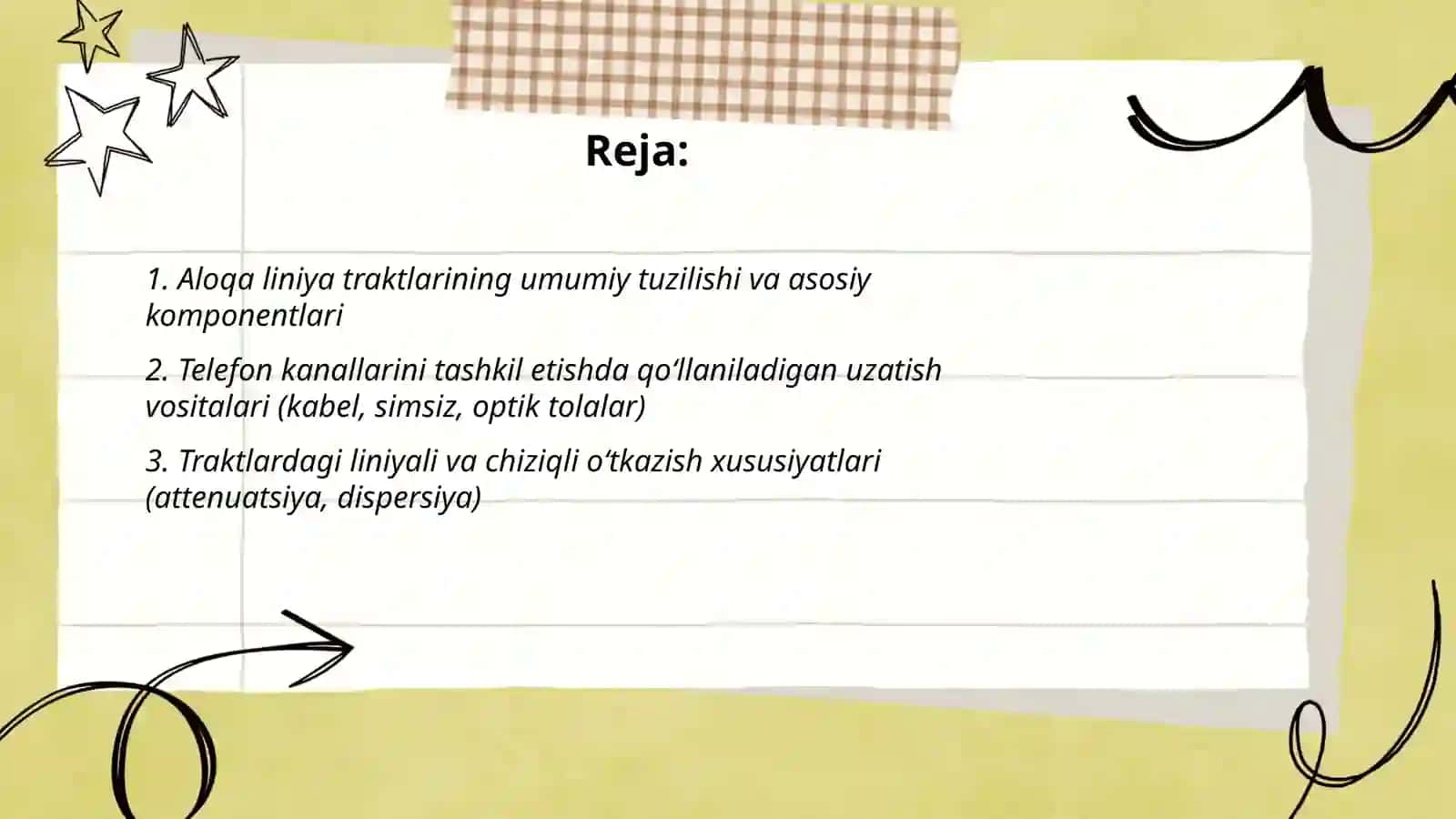 Aloqa liniya traktlari tuzilishi va telefon kanallarini tashkil etilishi 2
