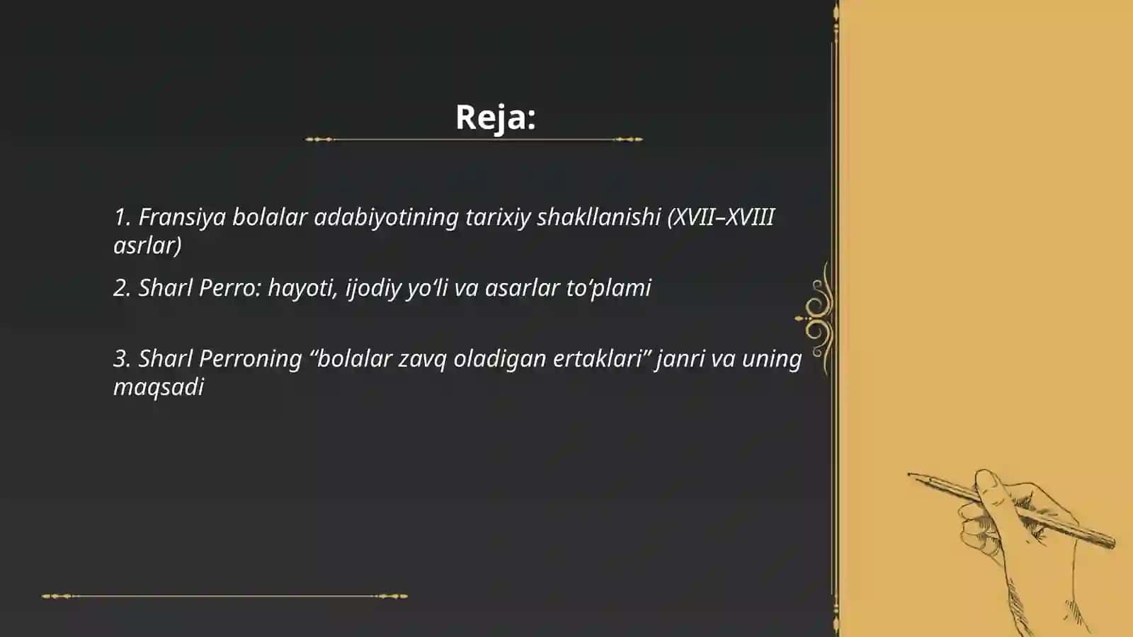 Fransiya bolalar adabiyoti va uning shakllanish tamoyillari 2