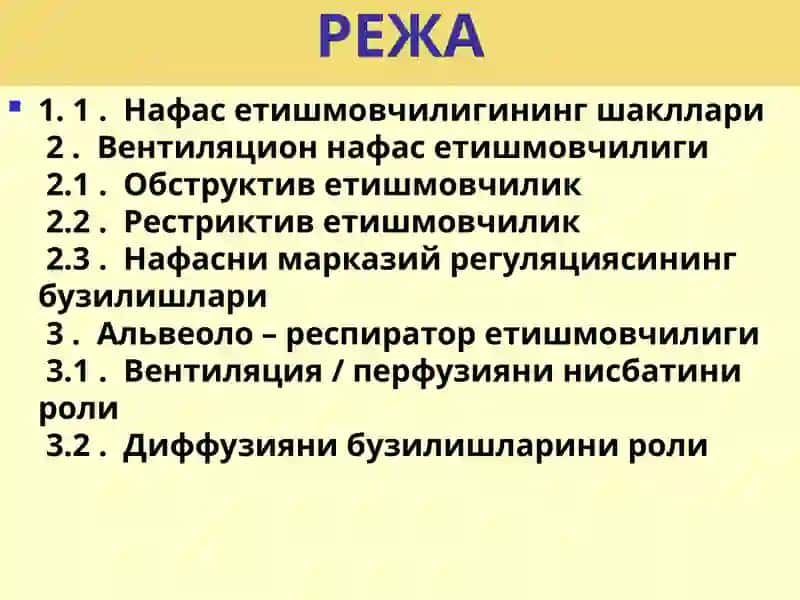 Ташки нафас патофизиологияси. Гипоксия 2