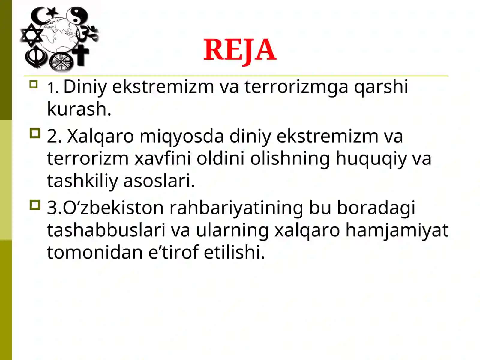 Dunyo hamjamiyatining ekstremizm va terrorizmga qarshi kurash tajribasi 2