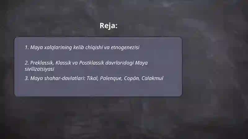 Maya xalqlari 2