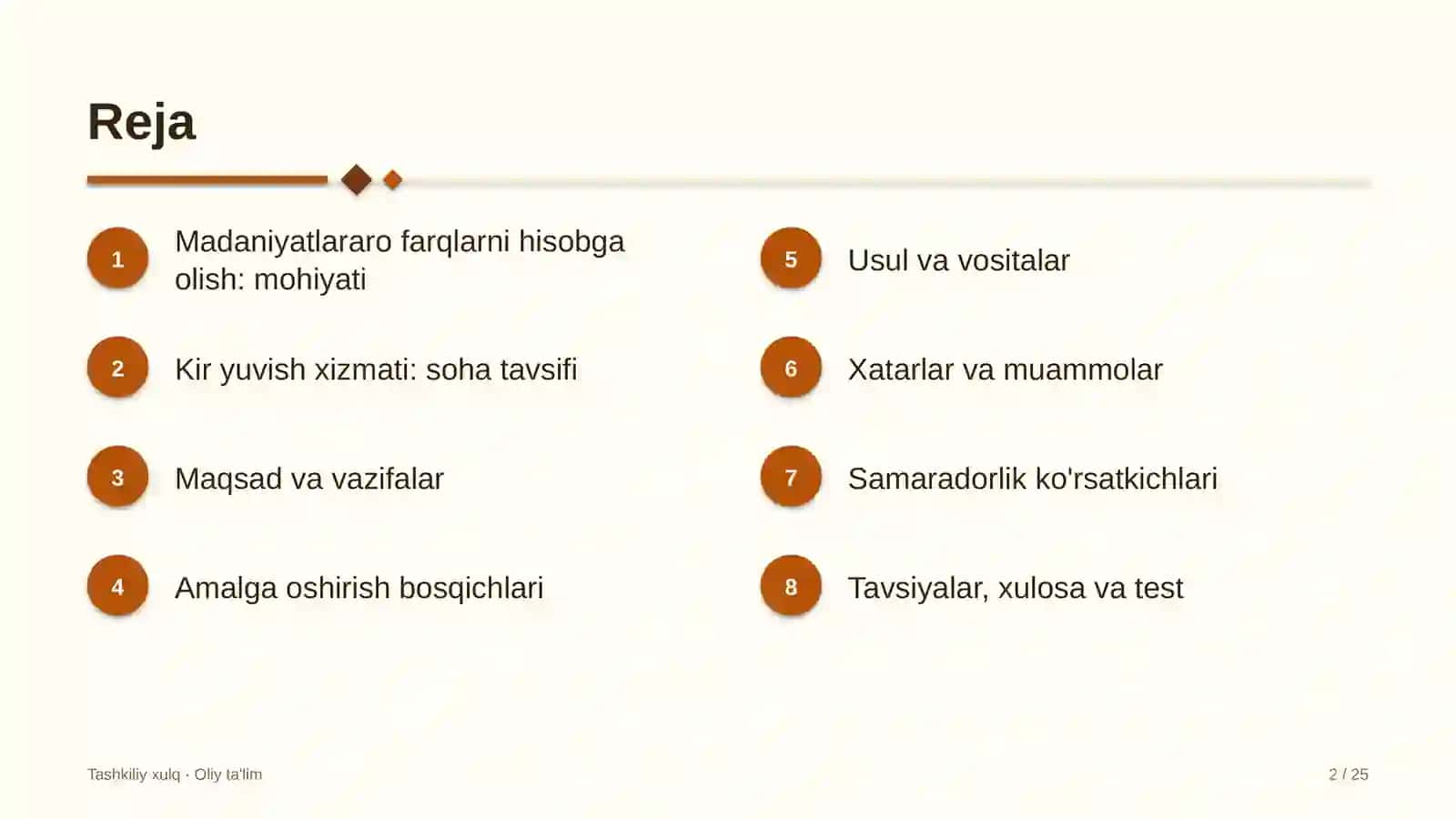 Kir yuvish xizmatida tashkiliy xulqda madaniyatlararo farqlarni hisobga olish 2