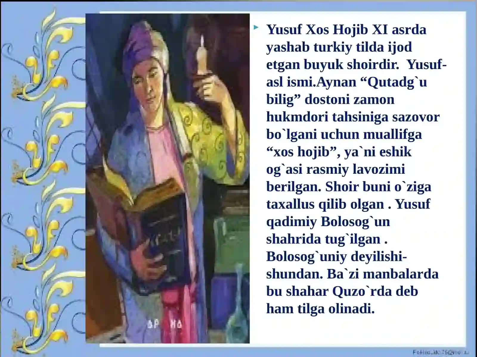 Yusuf  Xos  Hojib 2