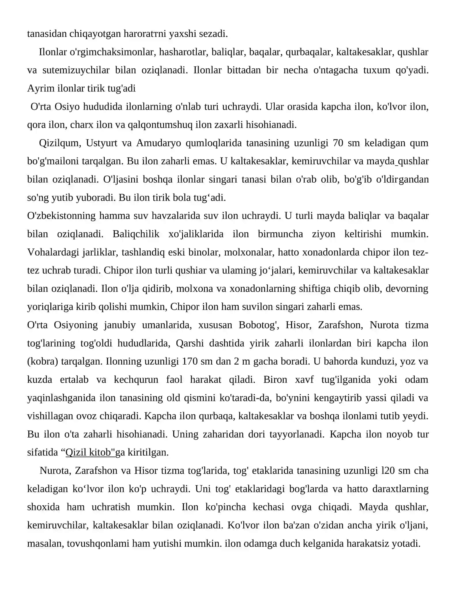 Sudralib yuruvchllarning xilma-xilligi 2